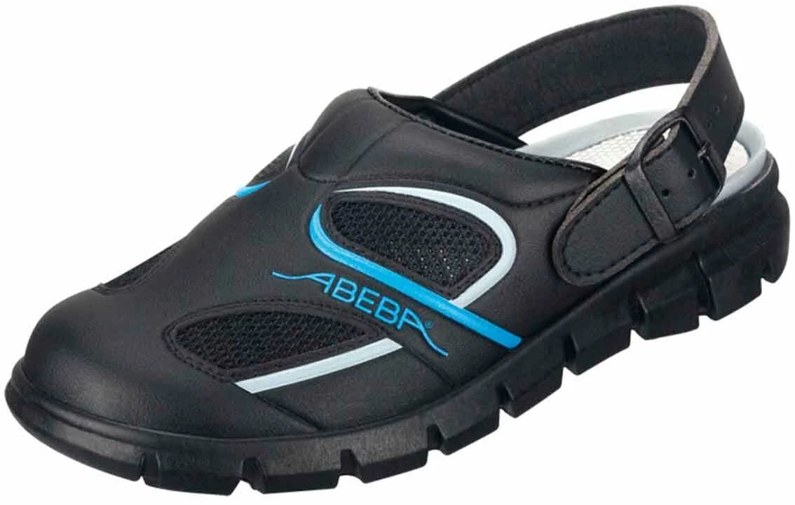Abeba Berufsschuhe Sicherheitsschuhe ABEBA Clog Schwarz/ Blau 7341 OB 1 Abeba Berufsschuhe Sicherheitsschuhe ABEBA Clog Schwarz/ Blau 7341 OB
