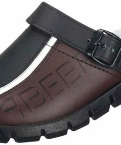 Abeba Berufsschuhe Sicherheitsschuhe ABEBA Clog Schwarz/ Braun Mit Aufdruck 7315 OB