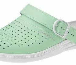 Abeba Berufsschuhe Sicherheitsschuhe ABEBA Clog Mint/ Weiß 7090 OB