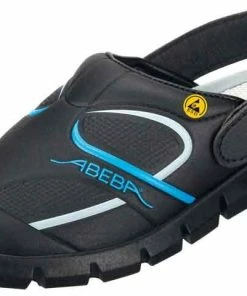Abeba Berufsschuhe Sicherheitsschuhe ABEBA Clog Schwarz/ Blau ESD 37331 OB