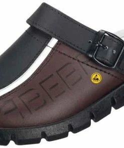 Abeba Berufsschuhe Sicherheitsschuhe ABEBA Clog Schwarz/ Braun Mit Aufdruck ESD 37315 OB