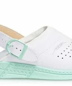 Abeba Berufsschuhe Sicherheitsschuhe ABEBA Clog Weiß/ Mint 5080 OB