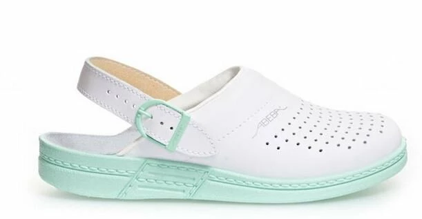 Abeba Berufsschuhe Sicherheitsschuhe ABEBA Clog Weiß/ Mint 5080 OB 1 Abeba Berufsschuhe Sicherheitsschuhe ABEBA Clog Weiß/ Mint 5080 OB