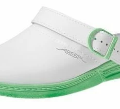 Abeba Berufsschuhe Sicherheitsschuhe ABEBA Clog Weiß/ Mint 5081 OB