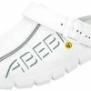 Abeba Berufsschuhe Sicherheitsschuhe ABEBA Clog Weiß Mit Aufdruck ESD 37310 OB