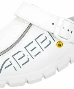 Abeba Berufsschuhe Sicherheitsschuhe ABEBA Clog Weiß Mit Aufdruck ESD 37310 OB
