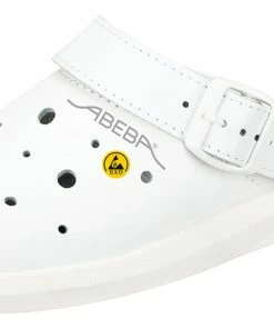 Abeba Berufsschuhe Sicherheitsschuhe ABEBA Clog Weiß, Perforiert ESD 37630 OB