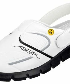 Abeba Berufsschuhe Sicherheitsschuhe ABEBA Clog Weiß/ Schwarz ESD 37335 OB