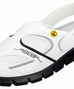Abeba Berufsschuhe Sicherheitsschuhe ABEBA Clog Weiß/ Schwarz ESD 37345 OB