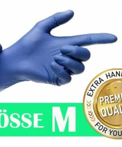 Box Mit 100 Stück UNIGLOVES® NITRIL Einweghandschuhe Größe M