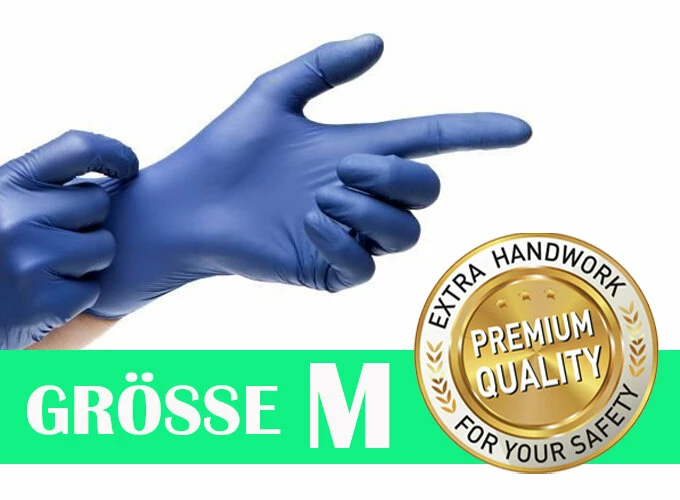 Box Mit 100 Stück UNIGLOVES® NITRIL Einweghandschuhe Größe M 1 Box Mit 100 Stück UNIGLOVES® NITRIL Einweghandschuhe Größe M