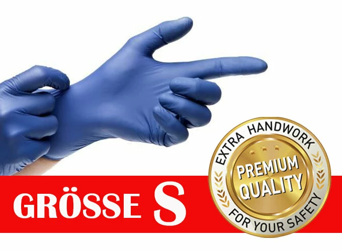 Box Mit 100 Stück UNIGLOVES® NITRIL Einweghandschuhe Größe S 1 Box Mit 100 Stück UNIGLOVES® NITRIL Einweghandschuhe Größe S