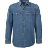 COOL AGENCY S.R.O Brams Jeans-Hemd Blau 2.353 A54 Berufshemd Brad Denim Mit Knöpfen, Langarm