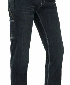COOL AGENCY S.R.O Brams Jeans-Hose Dark Blue 1.3311A82 Mit Taschen, Workwearhose Berufsjeans Mike Denim Stretch