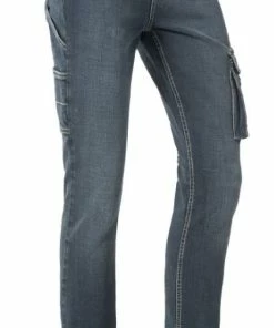 COOL AGENCY S.R.O Brams Jeans-Hose Blau 1.4350 R12 Mit Taschen, Workwearhose Damenjeans Lisa Denim