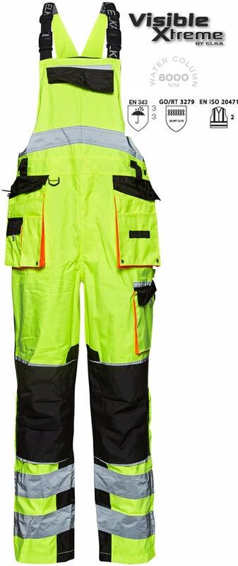 ELKA Rainwear ELKA Warnschutz Latzhose Visible Xtreme 089904R4R 1 ELKA Rainwear ELKA Warnschutz Latzhose Visible Xtreme 089904R4R