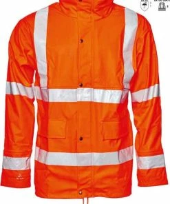 ELKA Rainwear ELKA PU Warnschutz Regen Jacke Parka En471 DryZone Visible