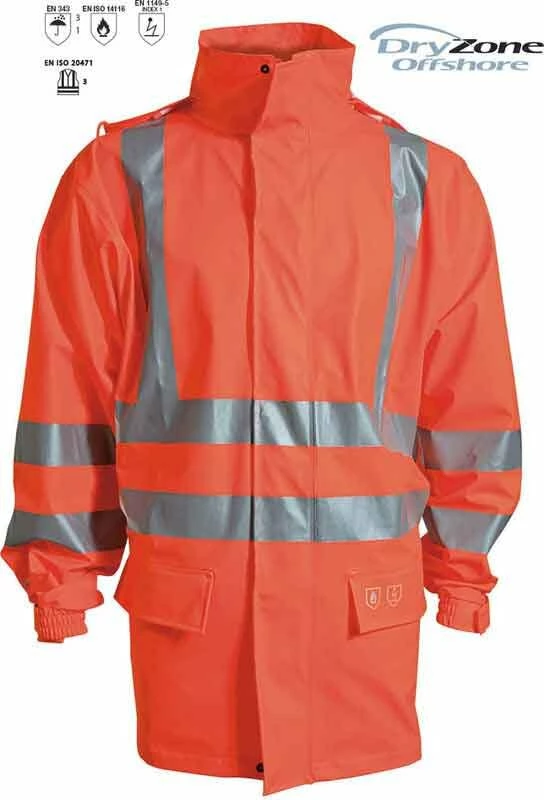 ELKA Rainwear ELKA Warnschutz Regenjacke Flammschutz Und Antistatisch - DryZone Offshore 1 ELKA Rainwear ELKA Warnschutz Regenjacke Flammschutz Und Antistatisch - DryZone Offshore