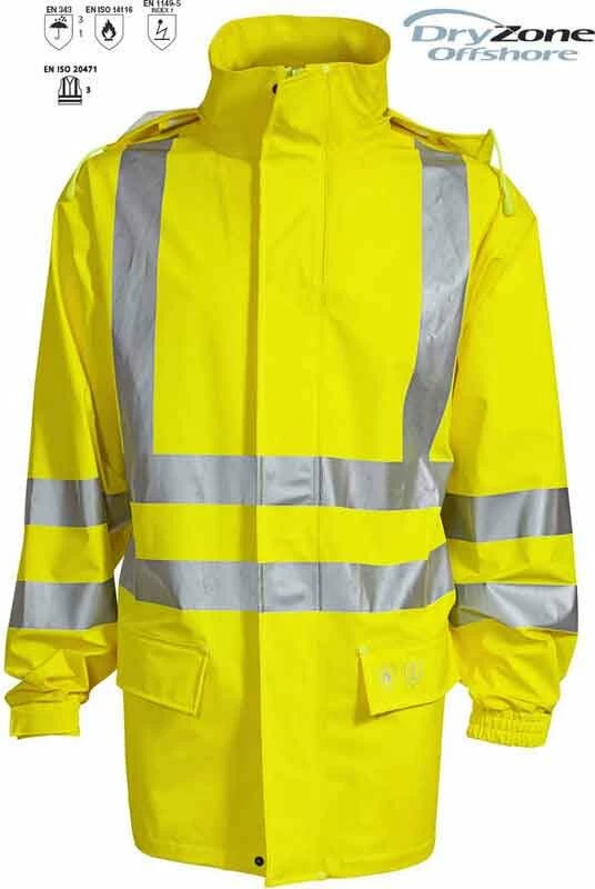 ELKA Rainwear ELKA Warnschutz Regenjacke Flammschutz Und Antistatisch - DryZone Offshore 2 ELKA Rainwear ELKA Warnschutz Regenjacke Flammschutz Und Antistatisch - DryZone Offshore – Bild 2