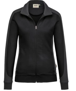 Hakro Damen Sweatjacke Contrast Mikralinar 277