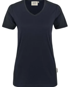 Hakro Damen V-Shirt Contrast 190 Mikralinar -BP® hakro damen v shirt contrast 190 mikralinar7