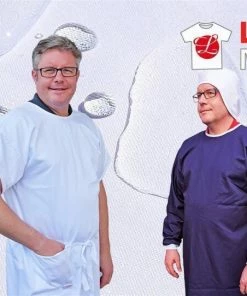 Lochmann Rückenschlußmantel Wiederverwendbar Aus Nano Beschichtetem Stoff